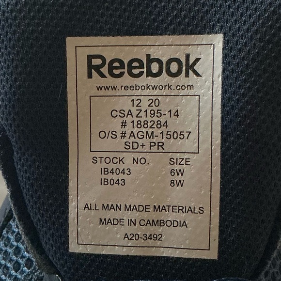 REEBOK Navy Sublite Cushion Safety Work Shoes - Picture 8 of 11
